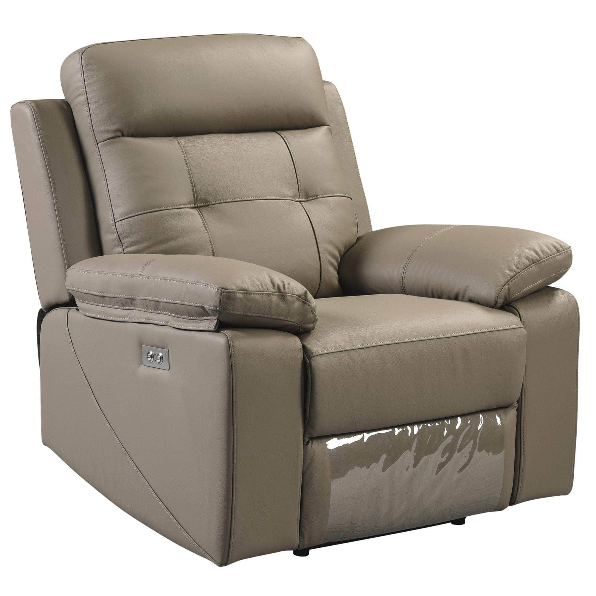 1 + 1 Seater Electric Recliner Sofa Genuine Leather Home Theater Lounge