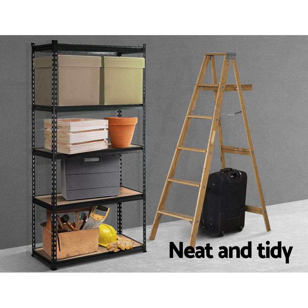 1.5M Garage Shelving Warehouse Rack Pallet Racking Storage Shelve Black