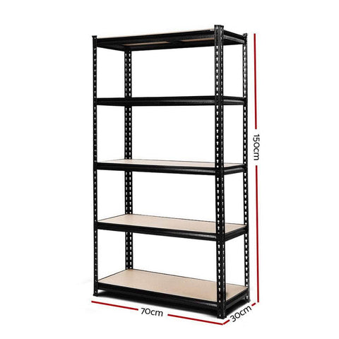 1.5M Garage Shelving Warehouse Rack Pallet Racking Storage Shelve Black