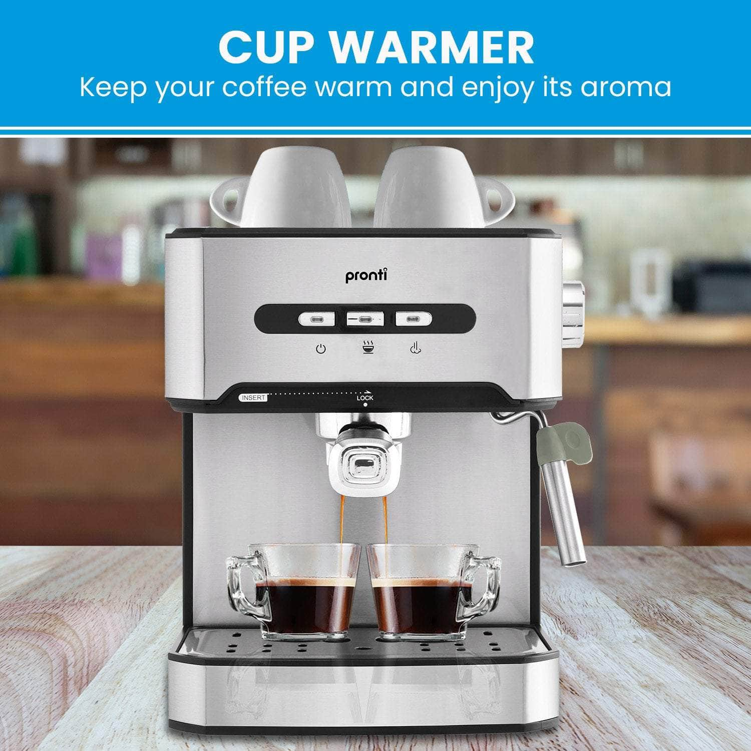 1.6L Automatic Coffee Espresso Machine With Steam Frother