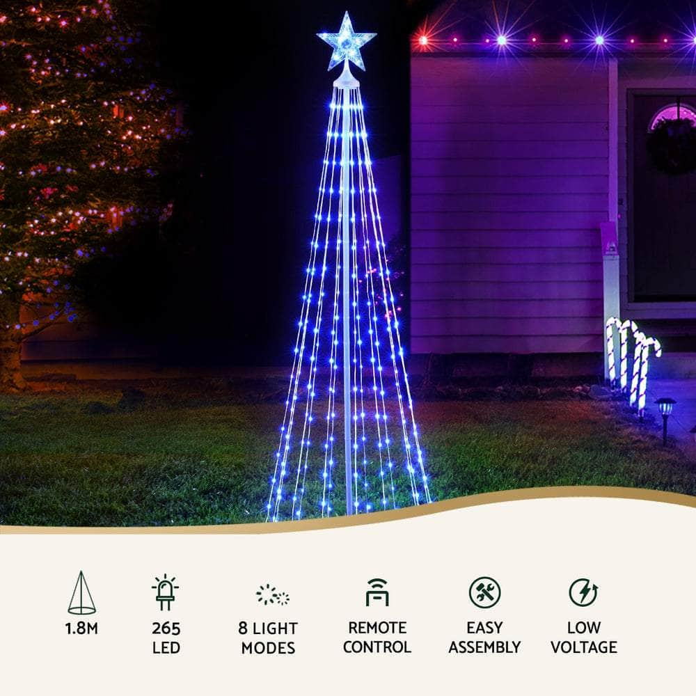 1.8M Christmas Tree 265 Led Rgb Fairy Lights