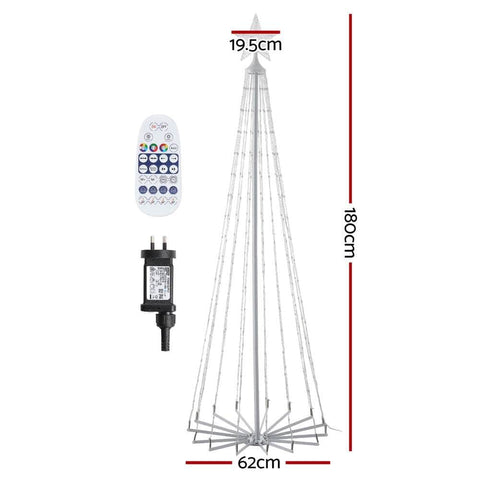 1.8M Christmas Tree 265 Led Rgb Fairy Lights