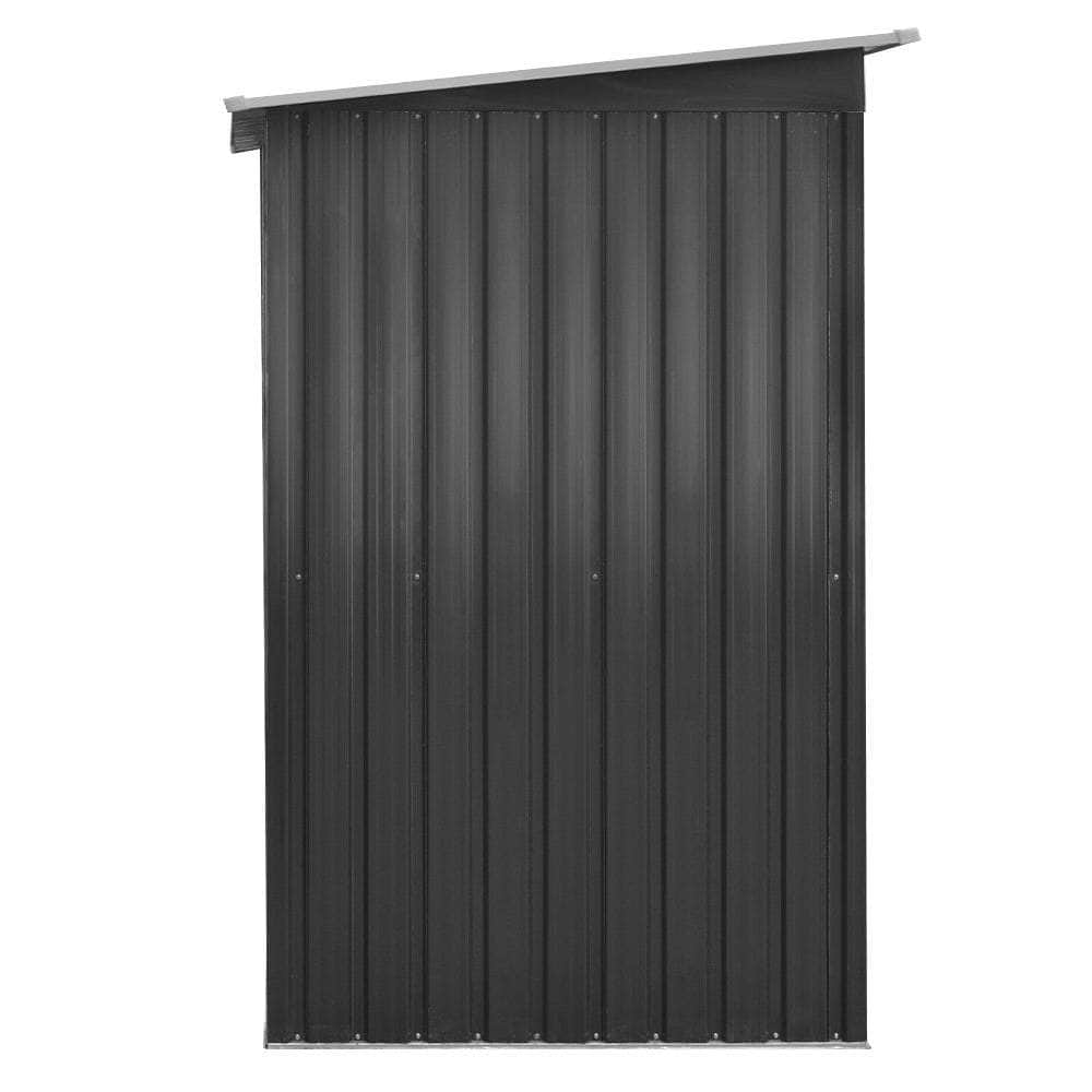 1.94X1.21M Garden Shed With Metal Base And Sliding Door