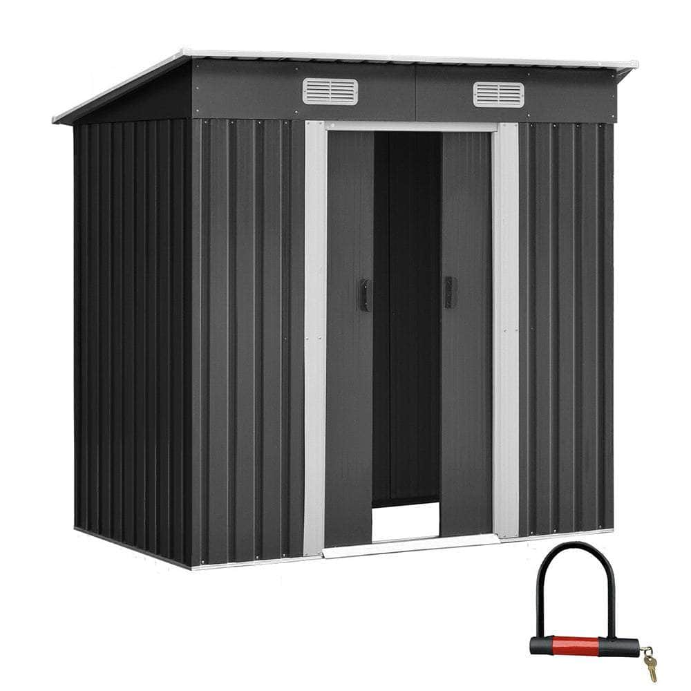 1.94X1.21M Outdoor Garden Shed With Sliding Door