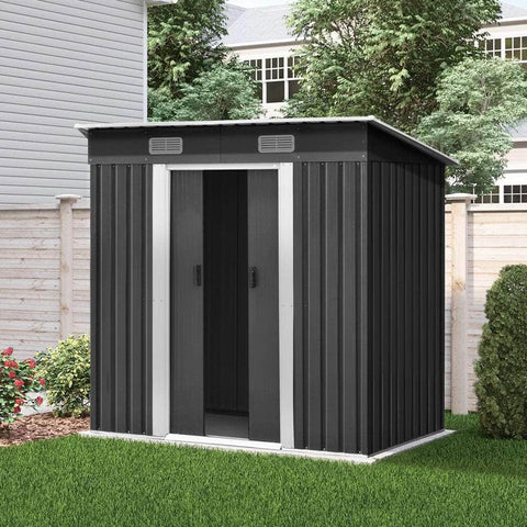 1.94X1.21M Outdoor Garden Shed With Sliding Door