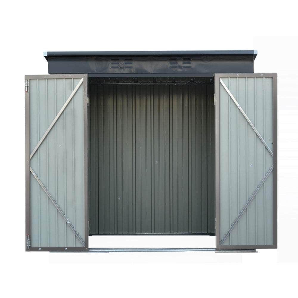 1.95X1.31M Steel Garden Shed With Double Door