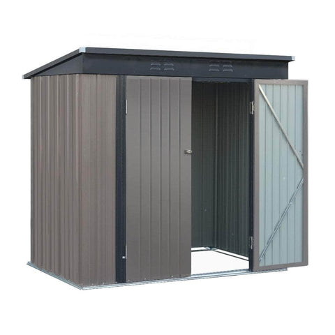 1.95X1.31M Steel Garden Shed With Double Door