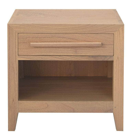 1-Drawer Solid Mindi Bedside Table (Natural)