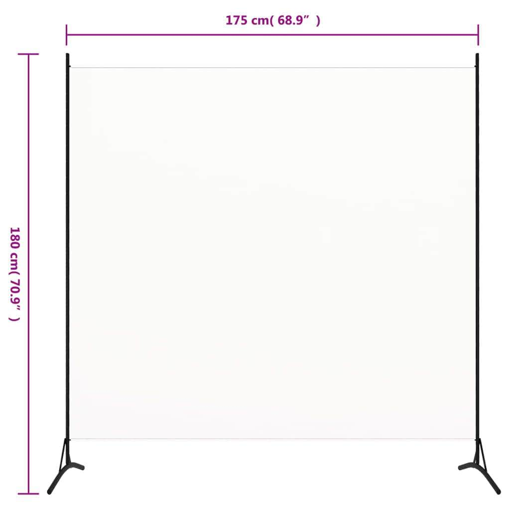 1-Panel Room Divider Cream White