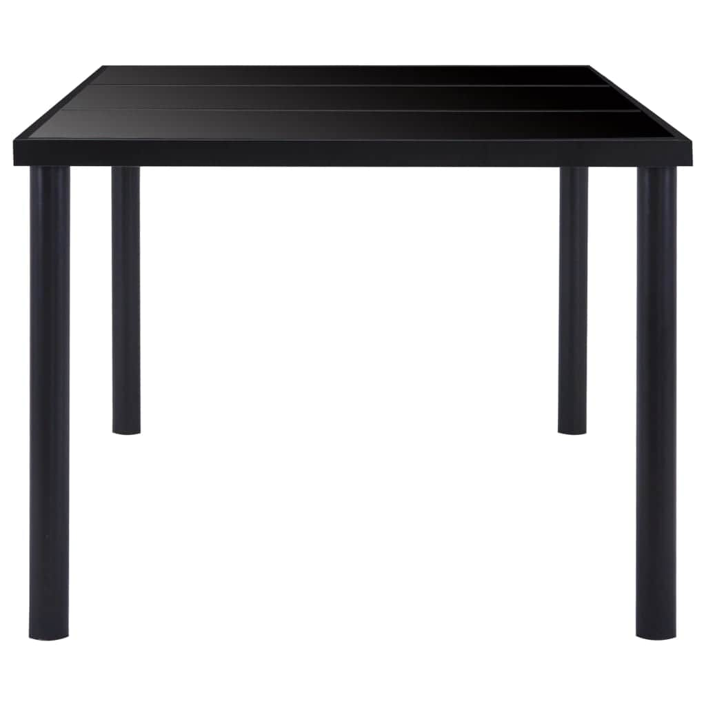 1 pcs Dining Table Black Tempered Glass