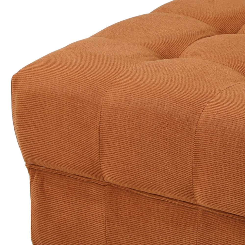 1 Seater Velvet Modular Ottoman Armless TOFU Brown