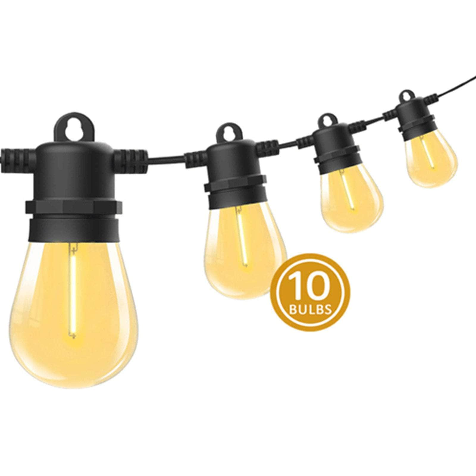 10-Bulb Festoon String Lights 14M Waterproof LED Outdoor