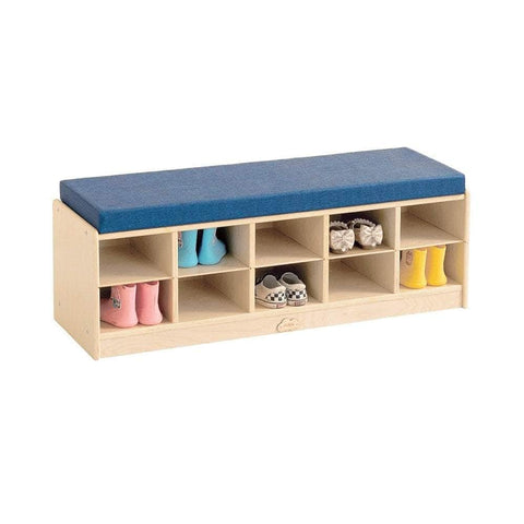 10 Cubbies Kids Shoes Storage Bench