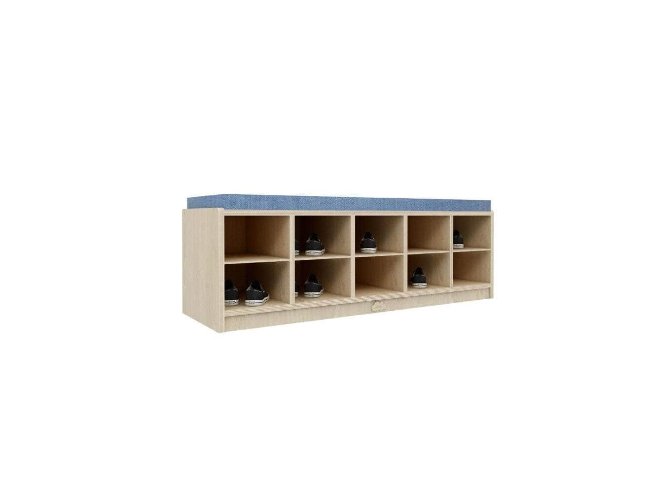 10 Cubbies Kids Shoes Storage Bench