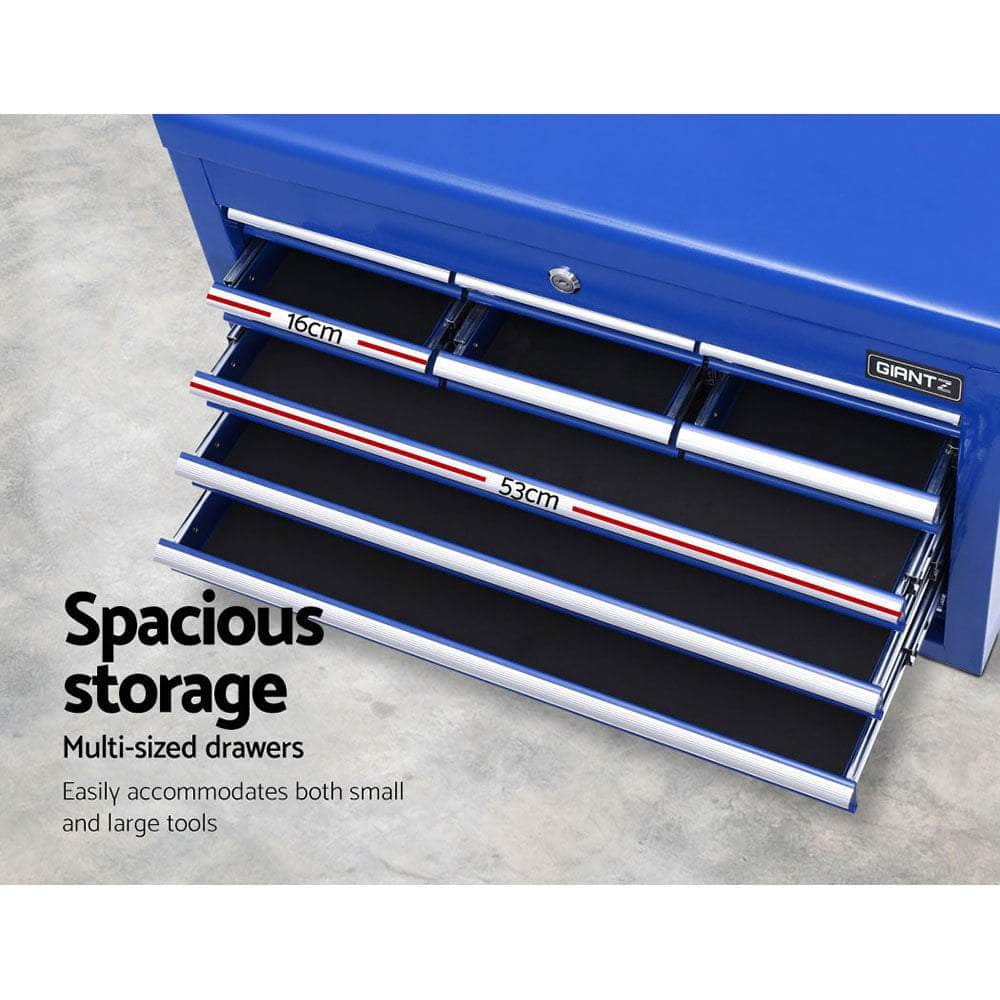 10-Drawer Tool Box Chest Cabinet Garage Storage Toolbox Blue