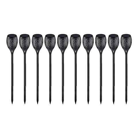 10-Pack Solar Torch Lights With 96 Led Flickering Flame