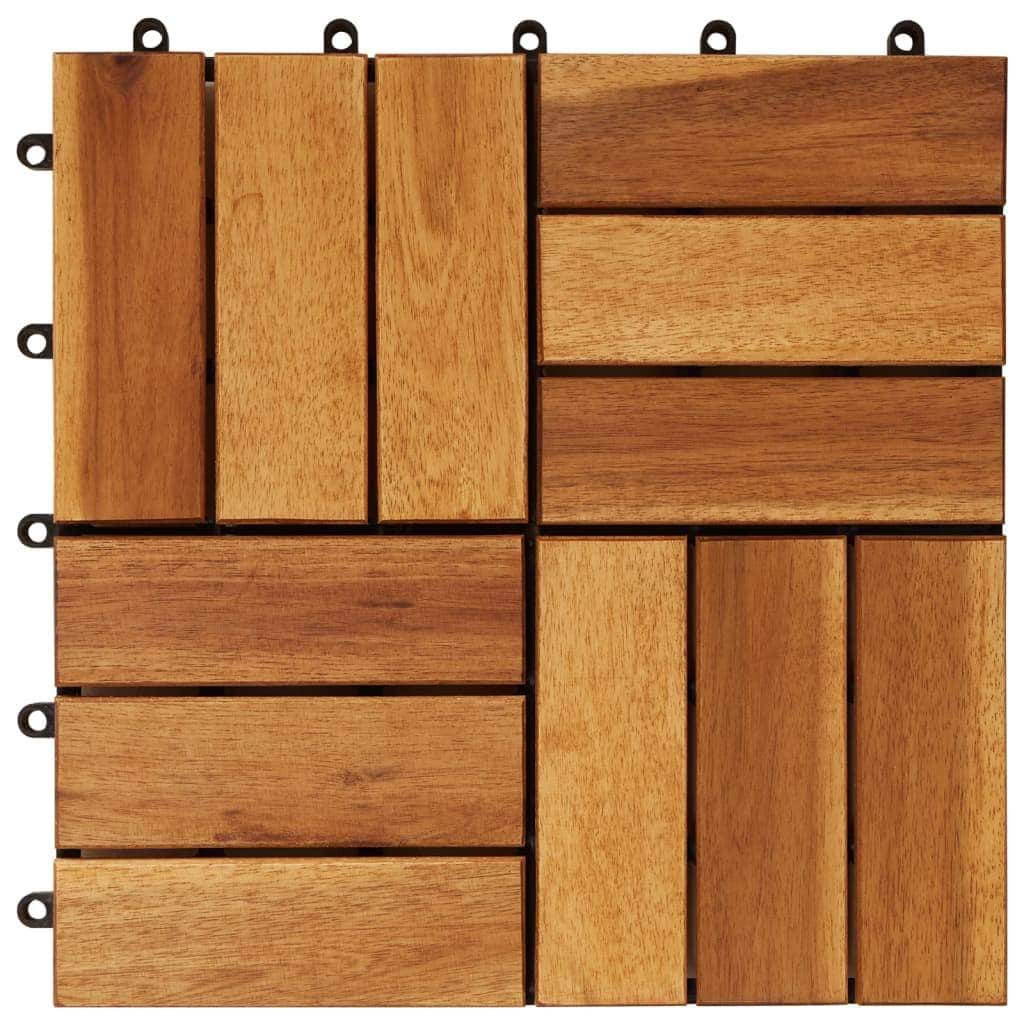 10 pcs Acacia Decking Tiles