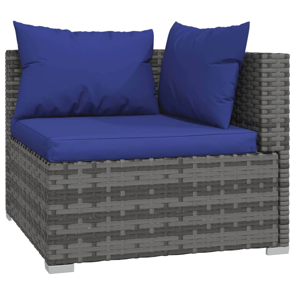 10 Piece Garden Lounge Set with Cushions Poly Rattan