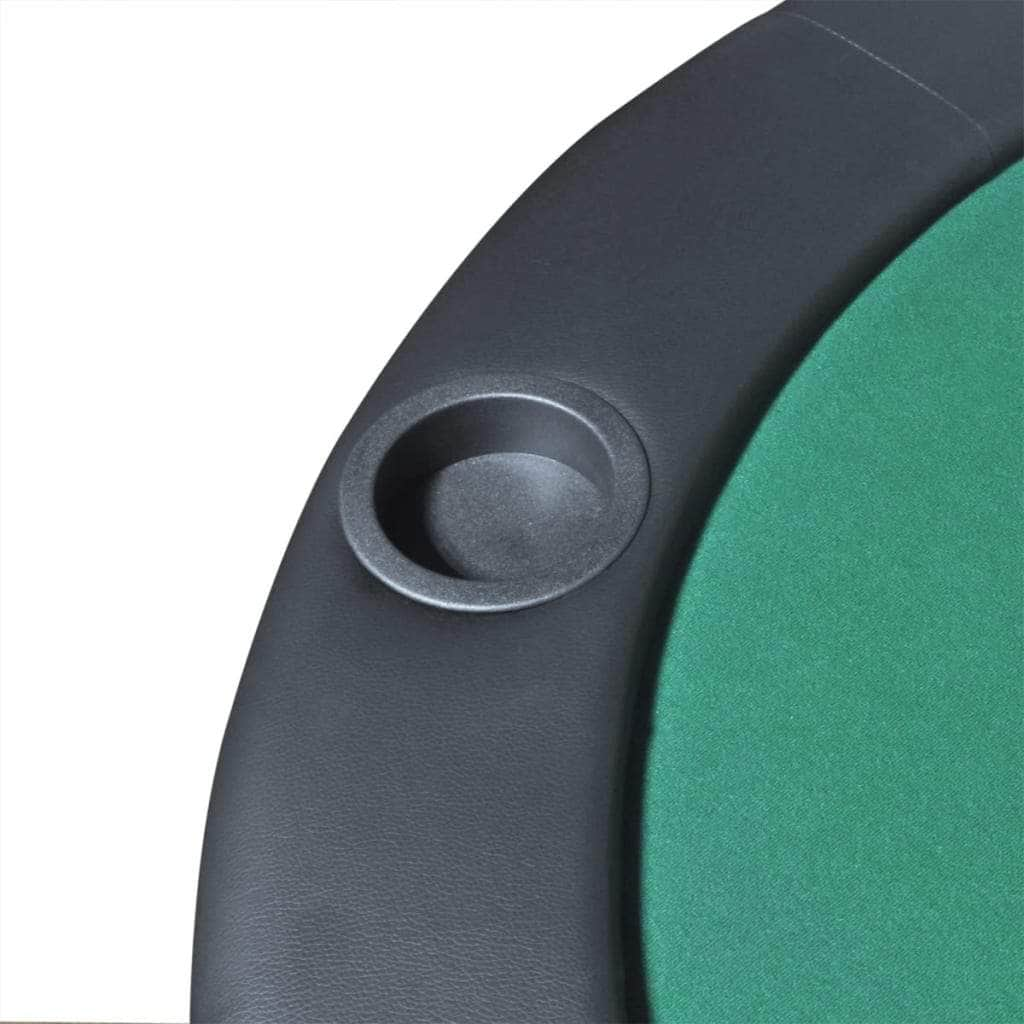 10-Player Foldable Poker Tabletop Green