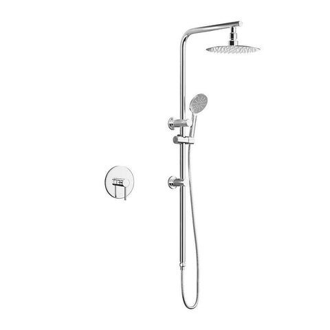 10" Rain Shower Head Set Round Handheld With Shower Mixer Tap