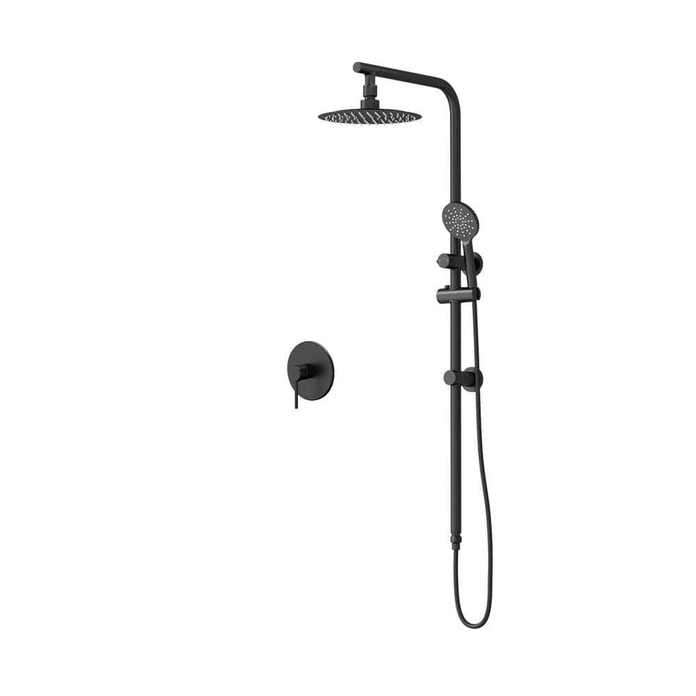 10" Rain Shower Head Set Round Handheld With Shower Mixer Tap