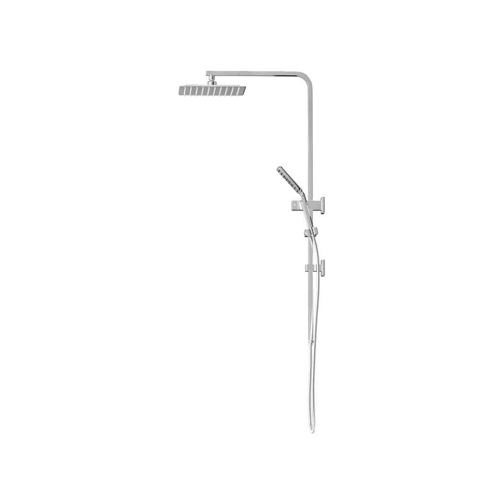 10" Rain Shower Head Set Square Handheld With Shower Mixer Tap