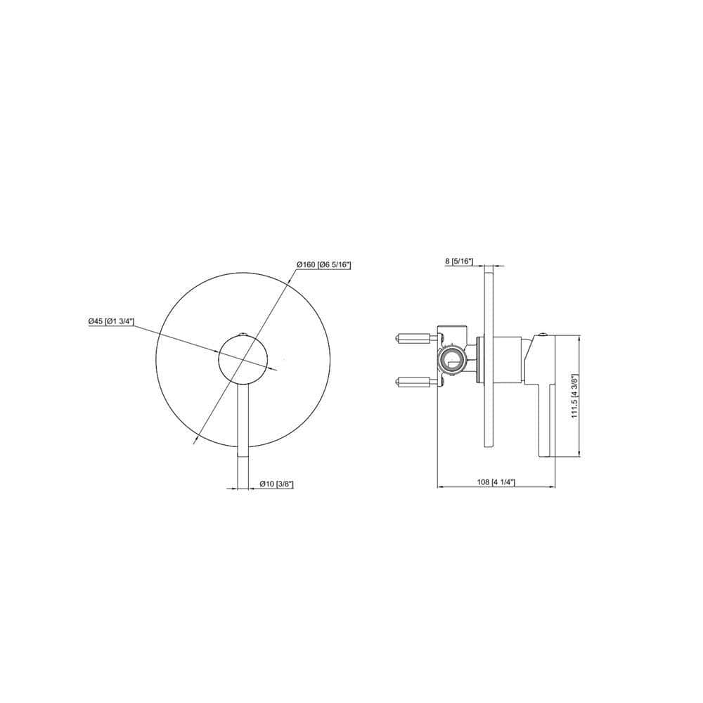 10" Rain Shower Head Set With Mixer Round 3-Mode Handheld Shower