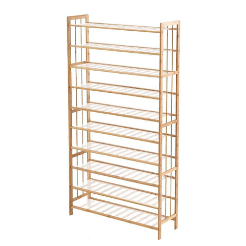 Bamboo Shoe Rack Storage Wooden