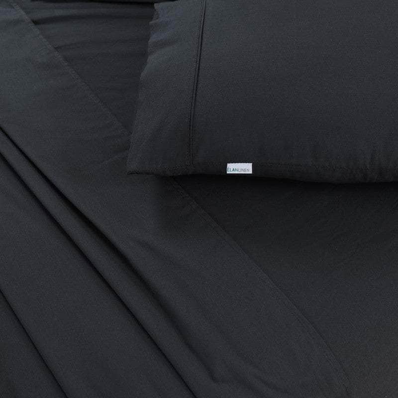 100% Egyptian Cotton Vintage Washed 500Tc Charcoal Queen Bed Sheets Set