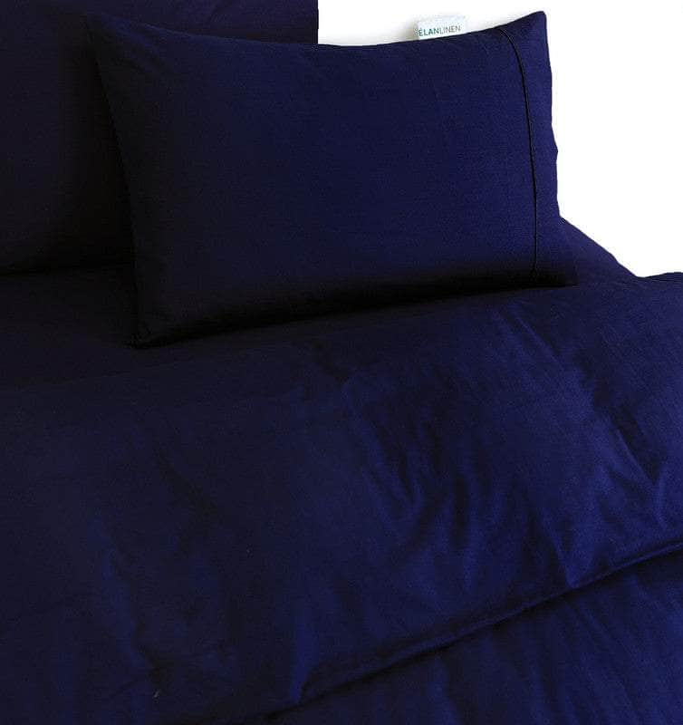 100% Egyptian Cotton Vintage Washed 500Tc Navy Blue King Quilt Cover Set