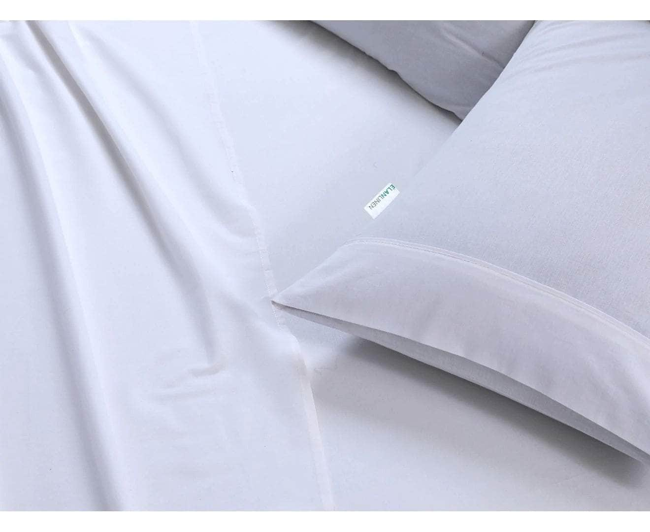 100% Egyptian Cotton Vintage Washed 500TC White King Bed Sheets Set