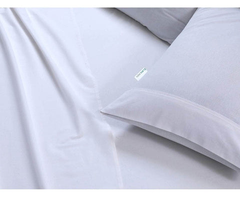 100% Egyptian Cotton Vintage Washed 500TC White King Bed Sheets Set