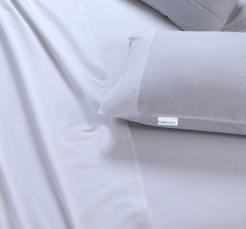 100% Egyptian Cotton Vintage Washed 500Tc White Queen Bed Sheets Set