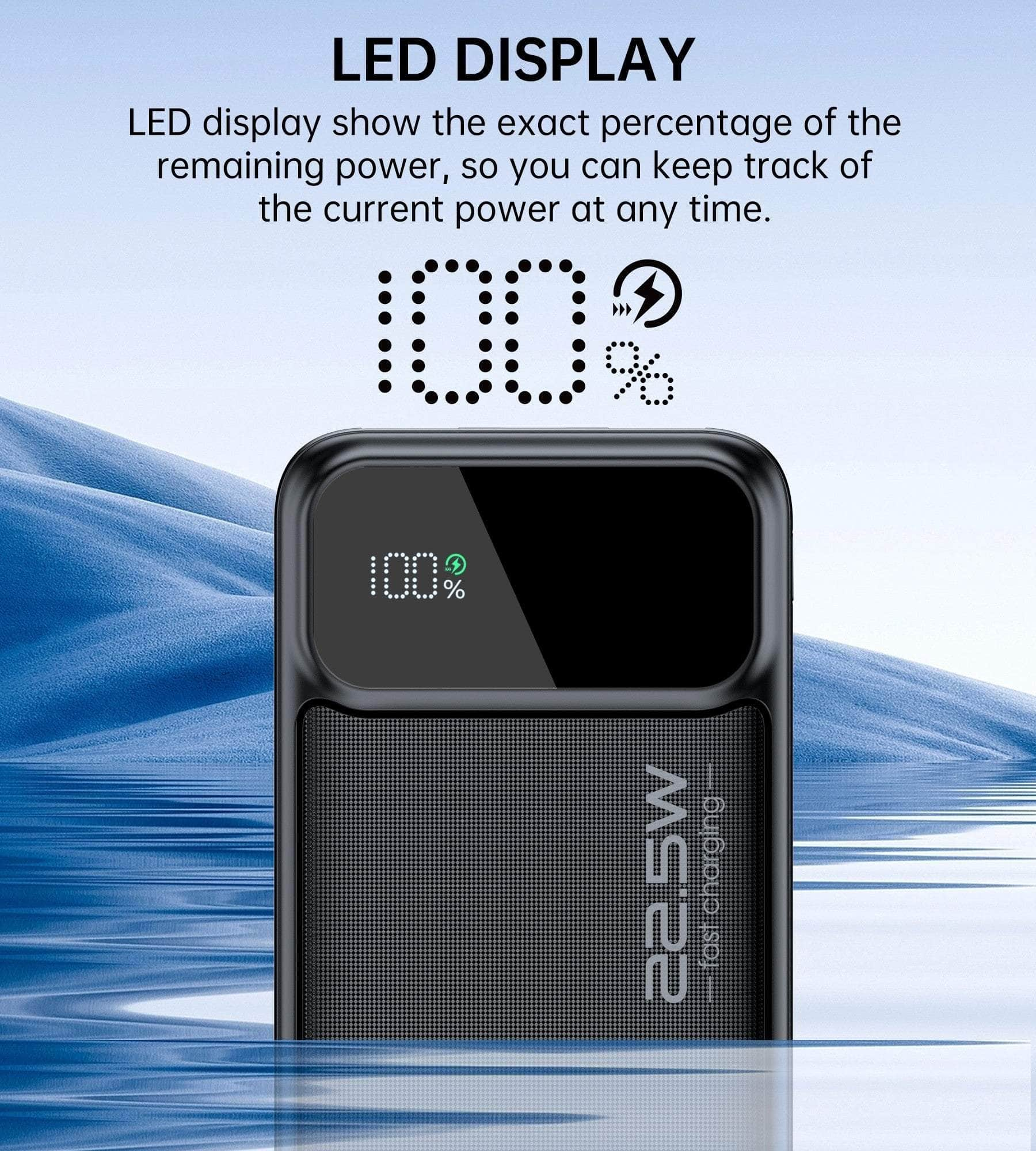 10000mAh Power Bank PD22.5W with Digital Display