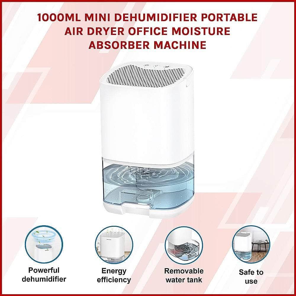 1000Ml Mini Dehumidifier Portable Air Dryer Office Moisture