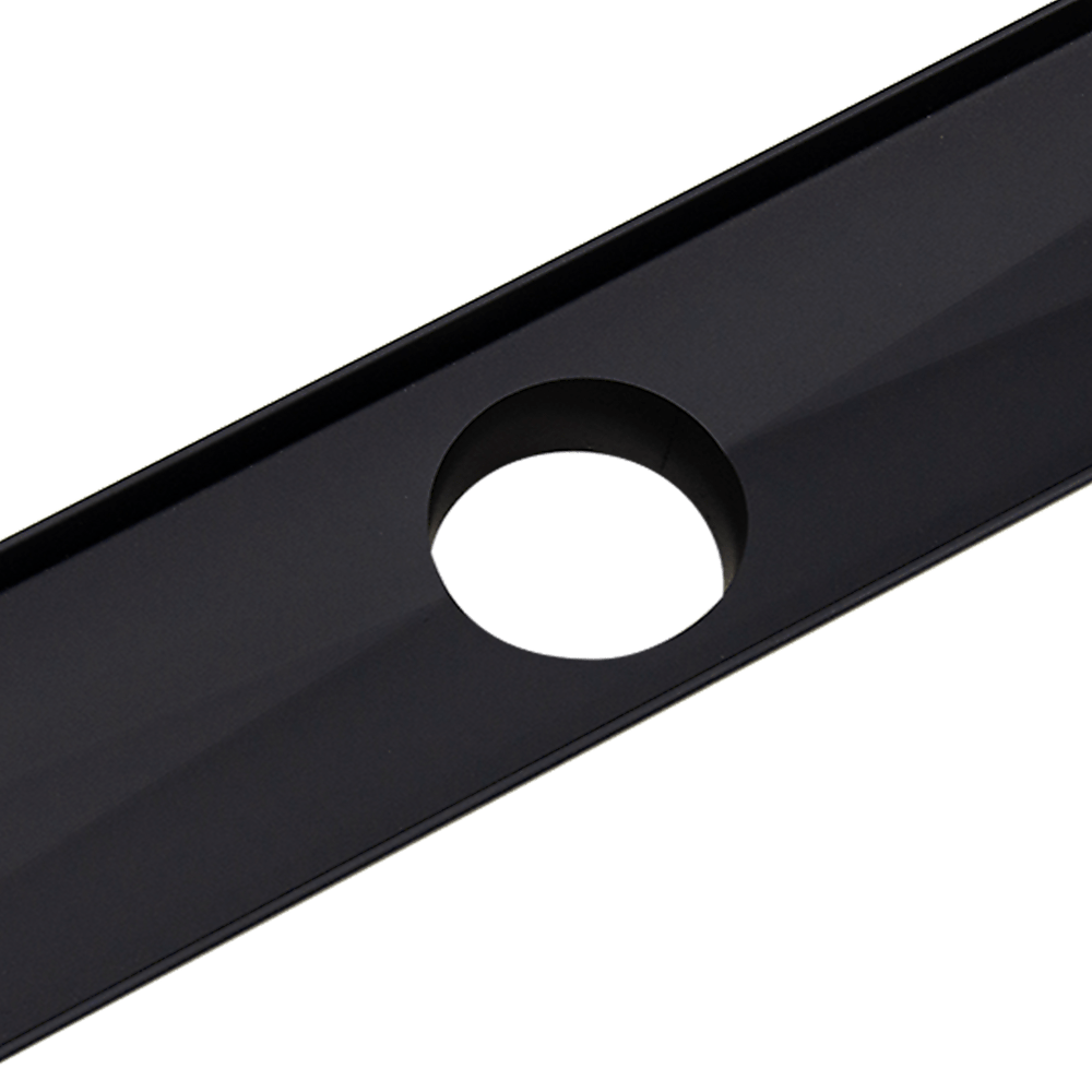 1000Mm Black Grate Shower Drain With Centre Outlet