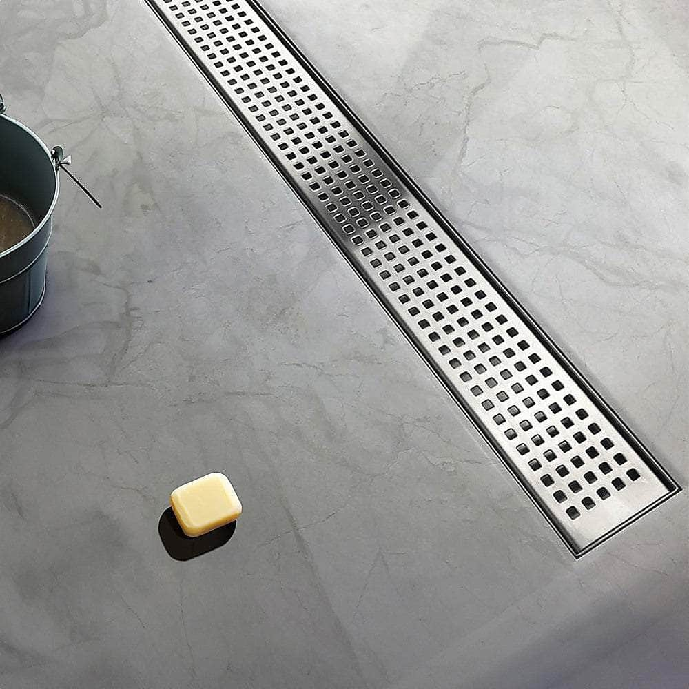 1000Mm Stainless Steel Grate Shower Drain Square Pattern