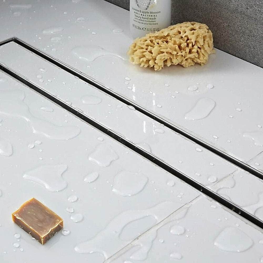 1000mm Stainless Steel Tile Insert Shower Drain - Centre Outlet Floor Waste