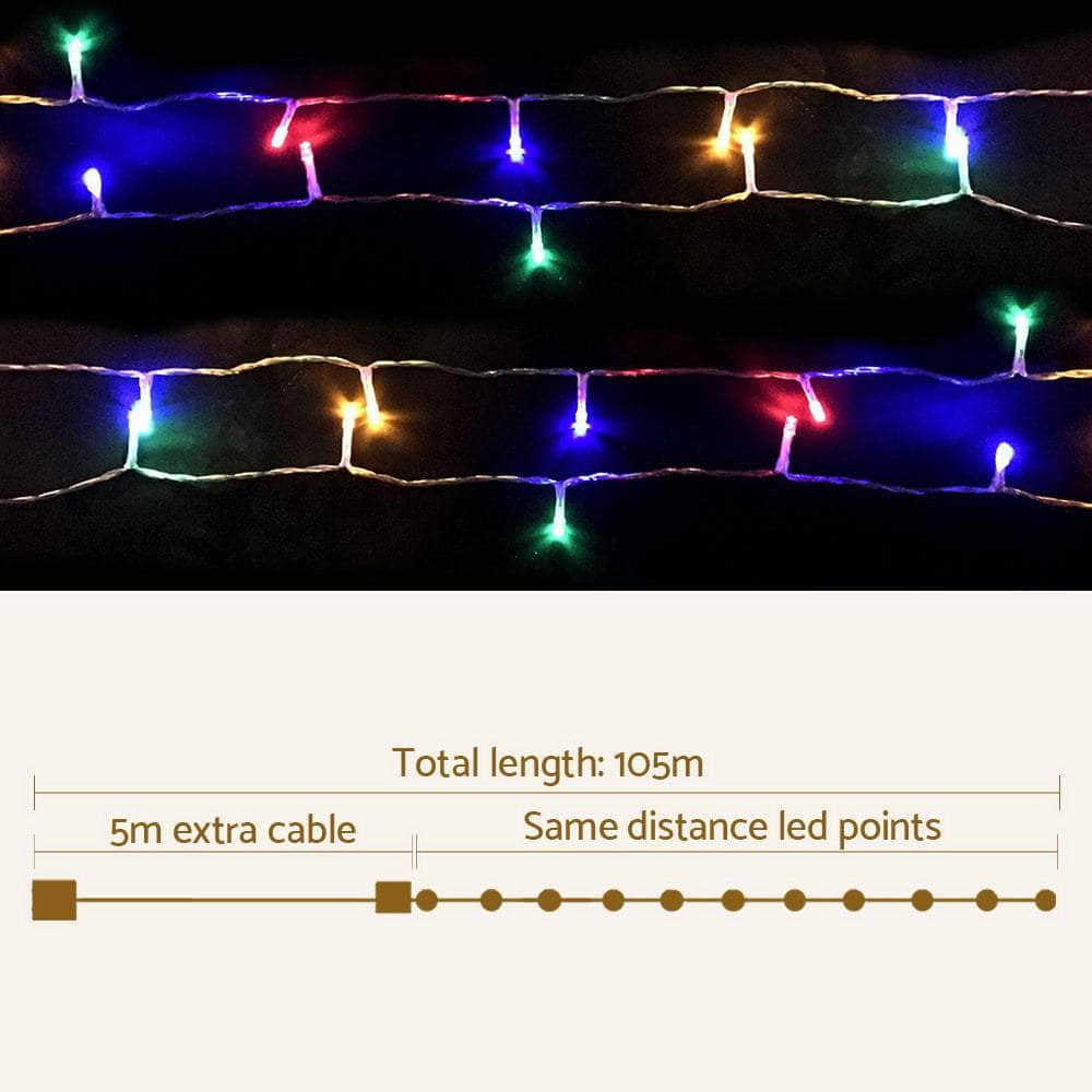 100M Christmas Lights String Light 500 LED Colourful