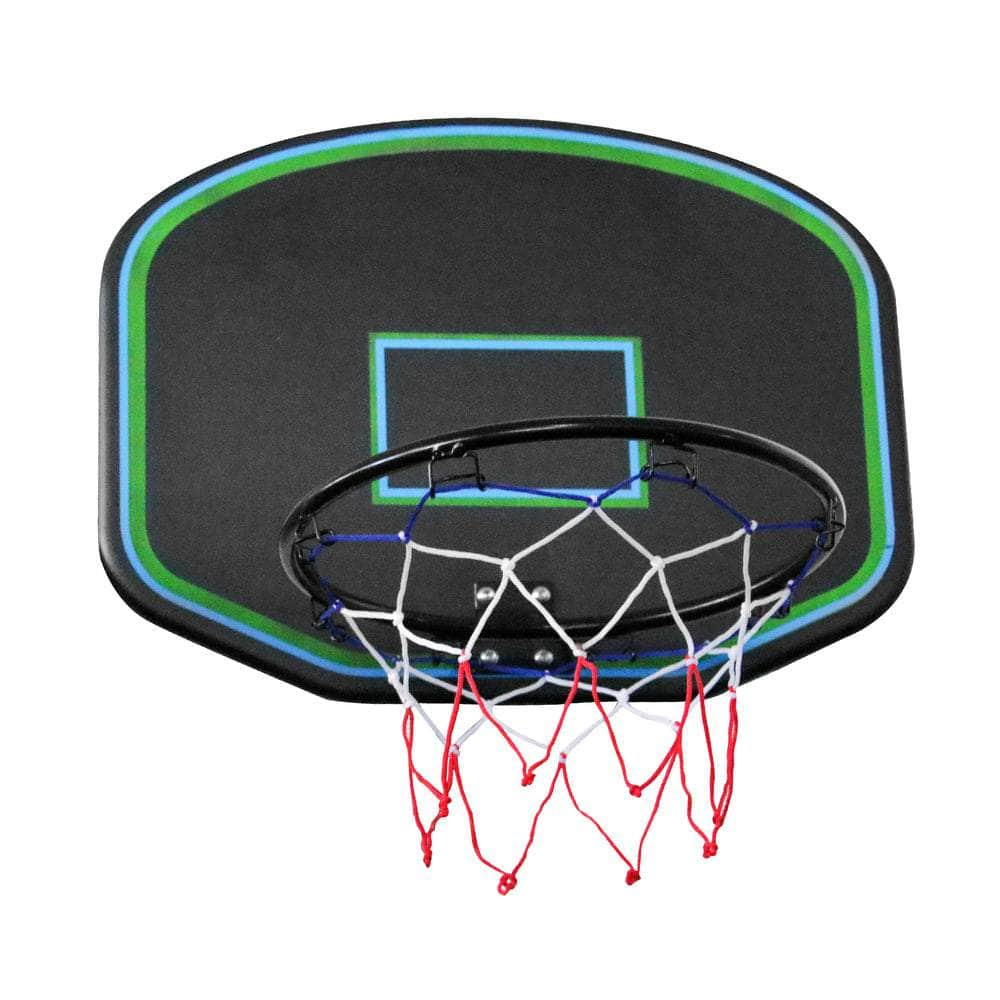 10FT/12FT Kids Trampline Safety Net Basketball Set Ladder Round