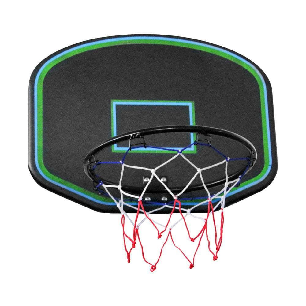 10FT/12FT Kids Trampline Safety Net Basketball Set Ladder Round