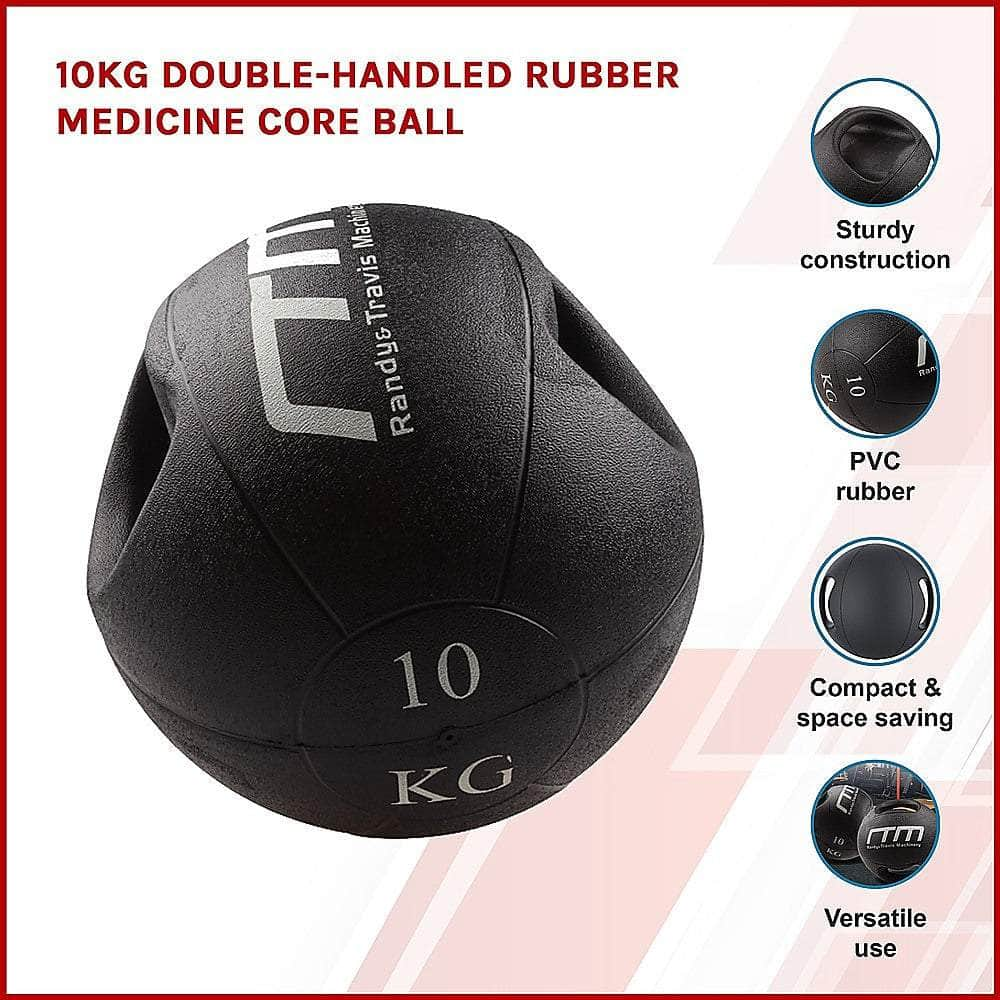 10Kg Double-Handled Rubber Medicine Core Ball