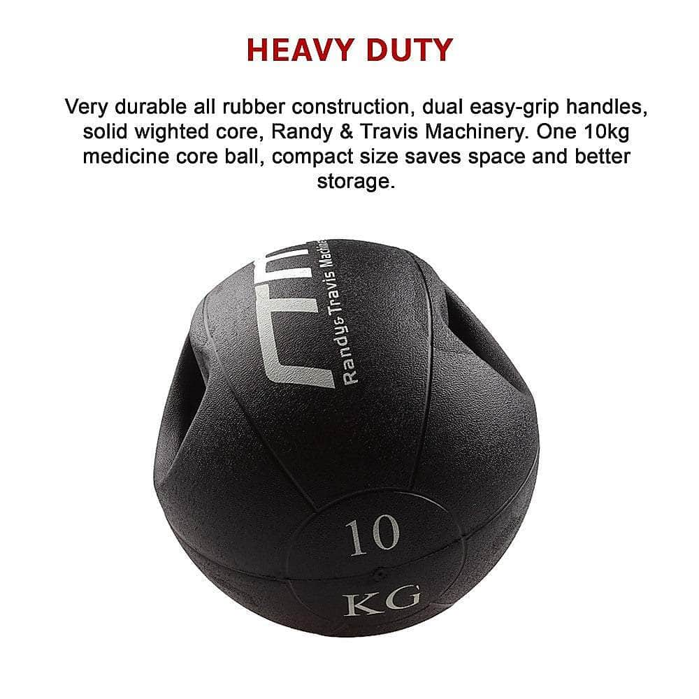 10Kg Double-Handled Rubber Medicine Core Ball