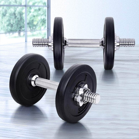 10Kg Dumbbell Set Weight Plates Dumbbells Lifting Bench