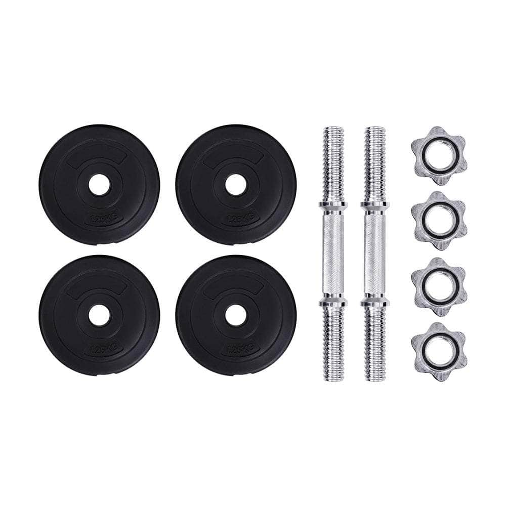 10Kg Dumbbell Set Weight Plates Dumbbells Lifting Bench