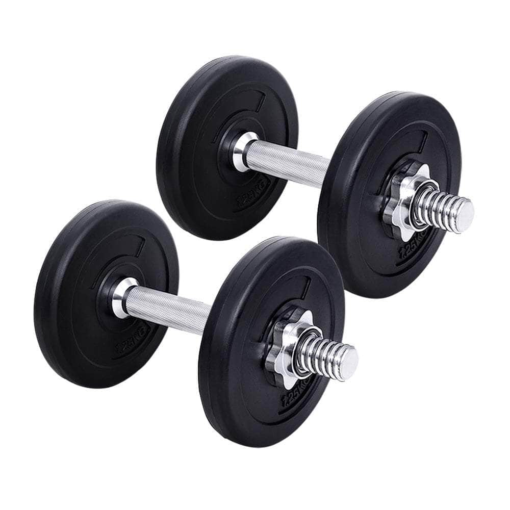 10Kg Dumbbell Set Weight Plates Dumbbells Lifting Bench