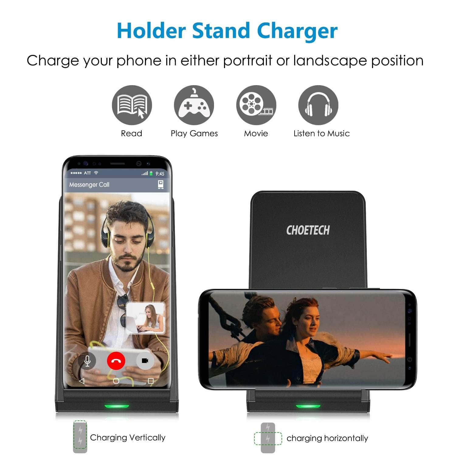 10W/7.5W Fast Wireless Charging Stand