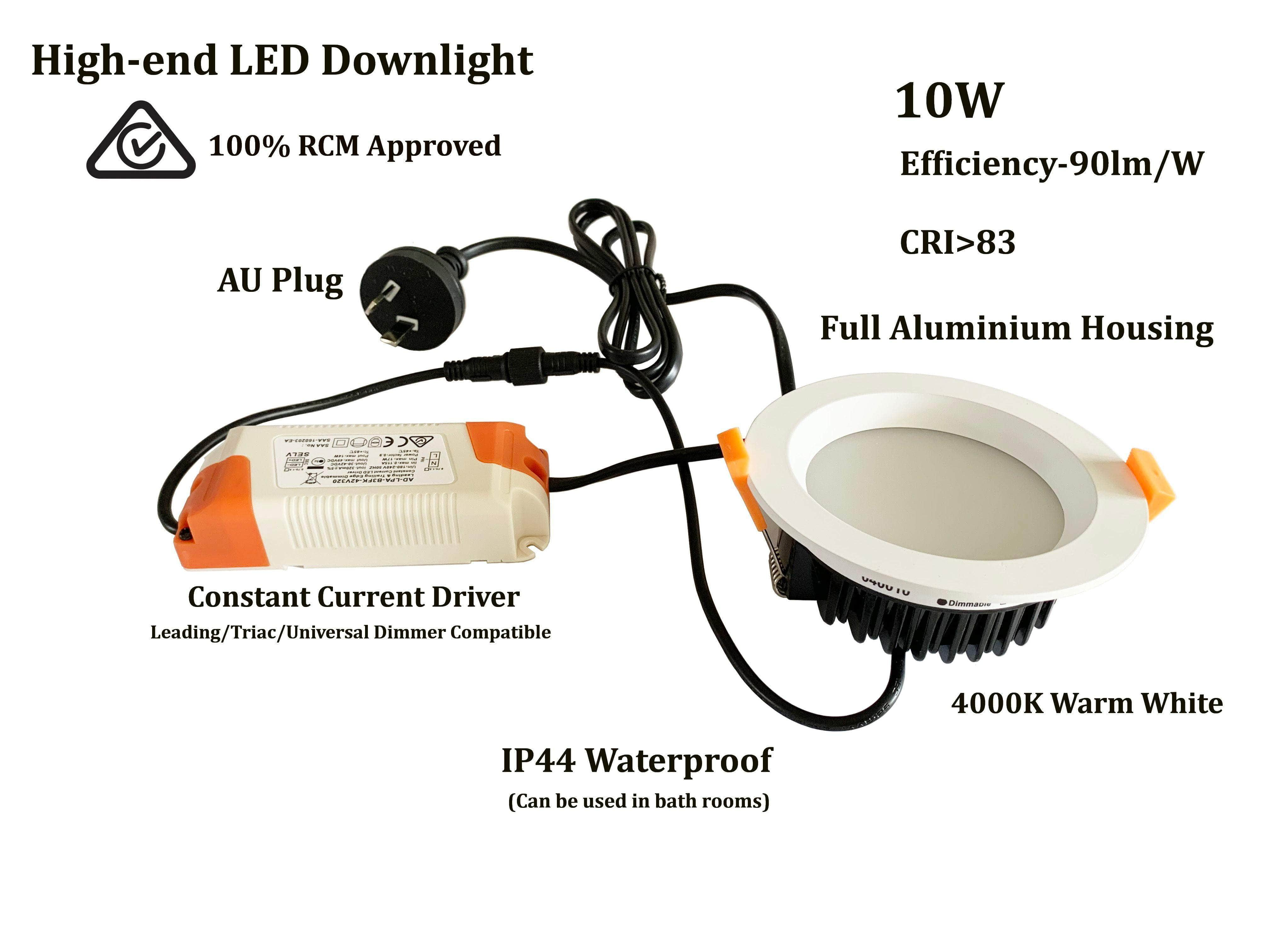 10W LED IP44 Dimmable Down Light Kit