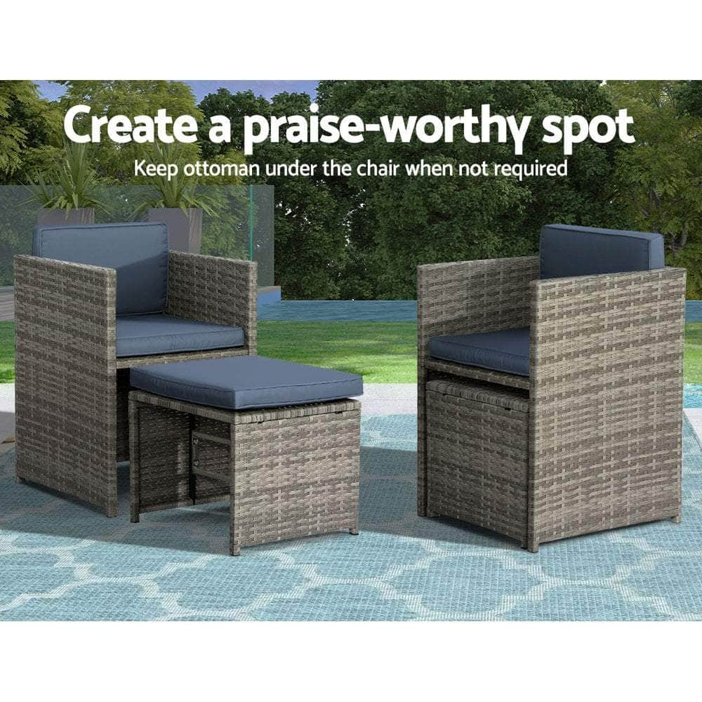 11 PCS Outdoor Dining Set Table Chairs Patio Lounge Setting Furniture