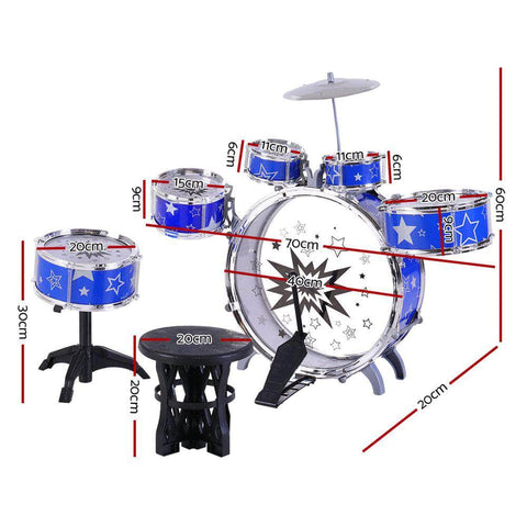 11 Piece Kids Drum Set